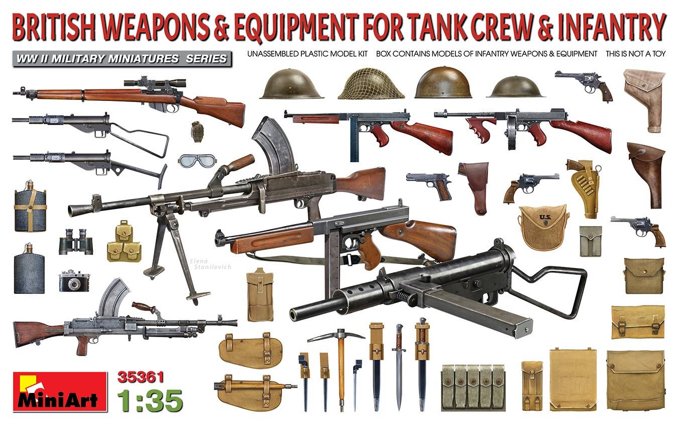 MiniArt 1/35 British Weapons & Equipment For Tank Crew & Infantry | 4820183314055
