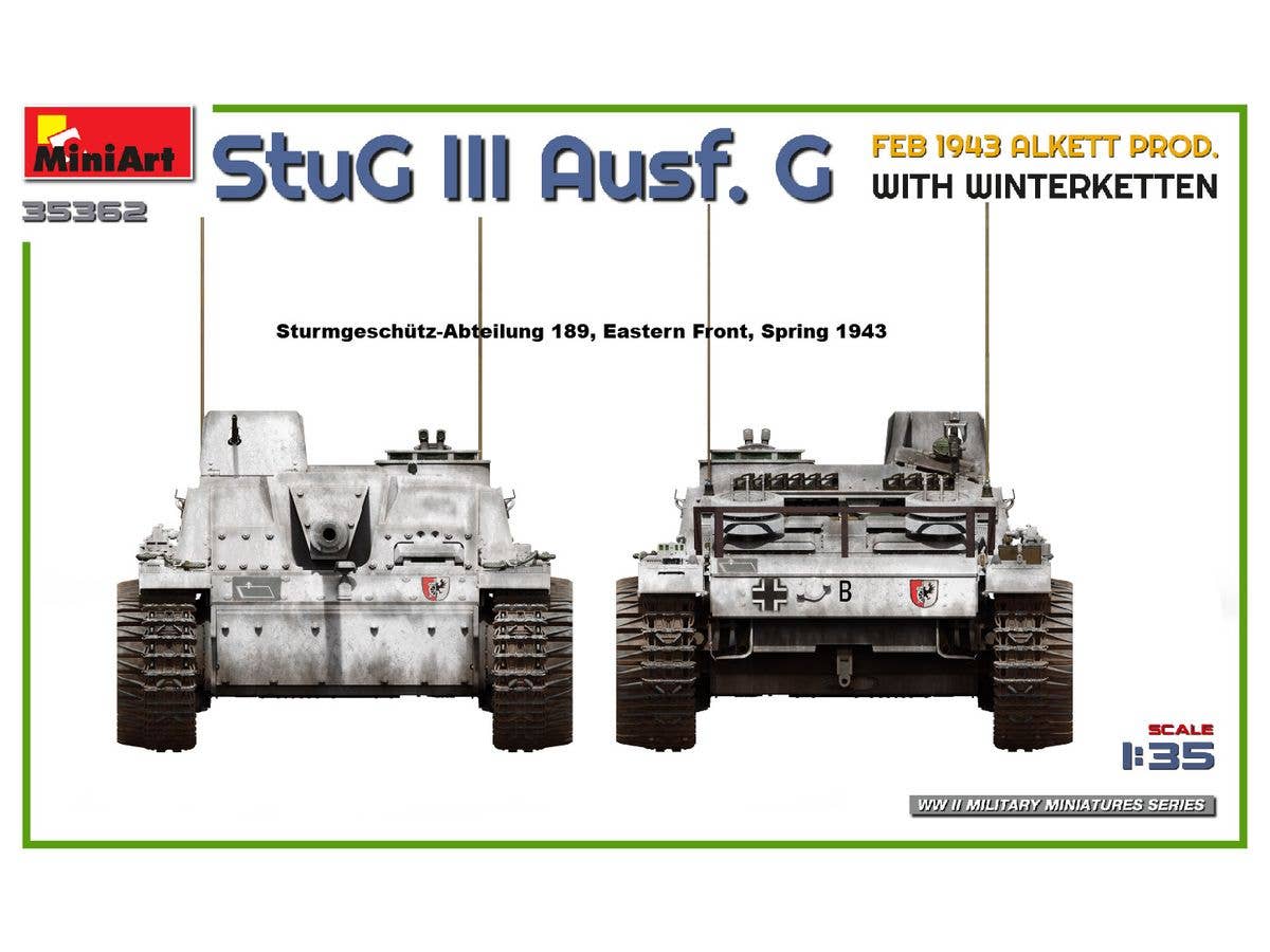 MiniArt 1/35 StuG III Ausf. G Feb 1943 Alkett Prod. with Winterketten | 5905090346142