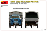 MiniArt 1/35 Tempo E400 Hochlader Pritsche. German 3-Wheel Delivery Truck