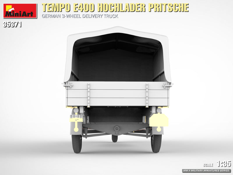 MiniArt 1/35 Tempo E400 Hochlader Pritsche. German 3-Wheel Delivery Truck