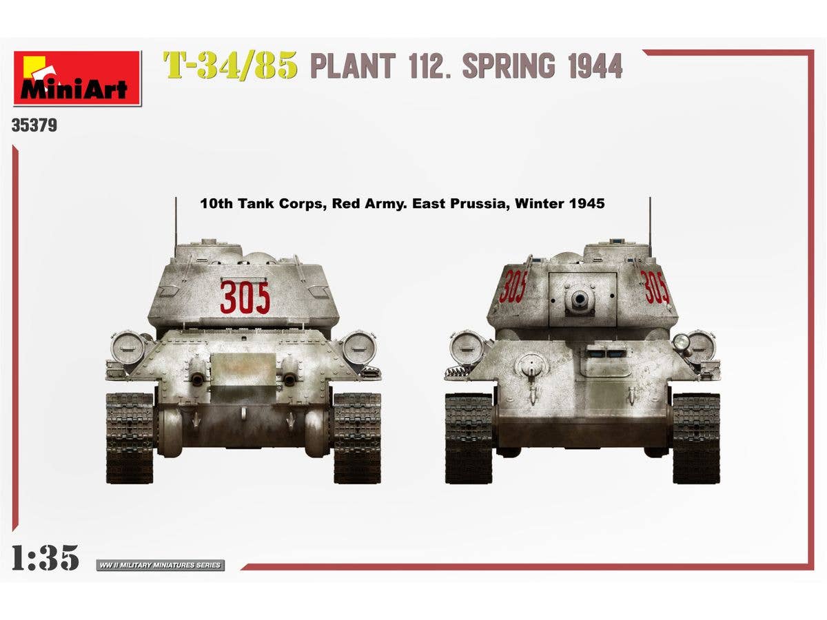 MiniArt 1/35 T-34-85 Plant 112. Spring 1944 | 5905090346579