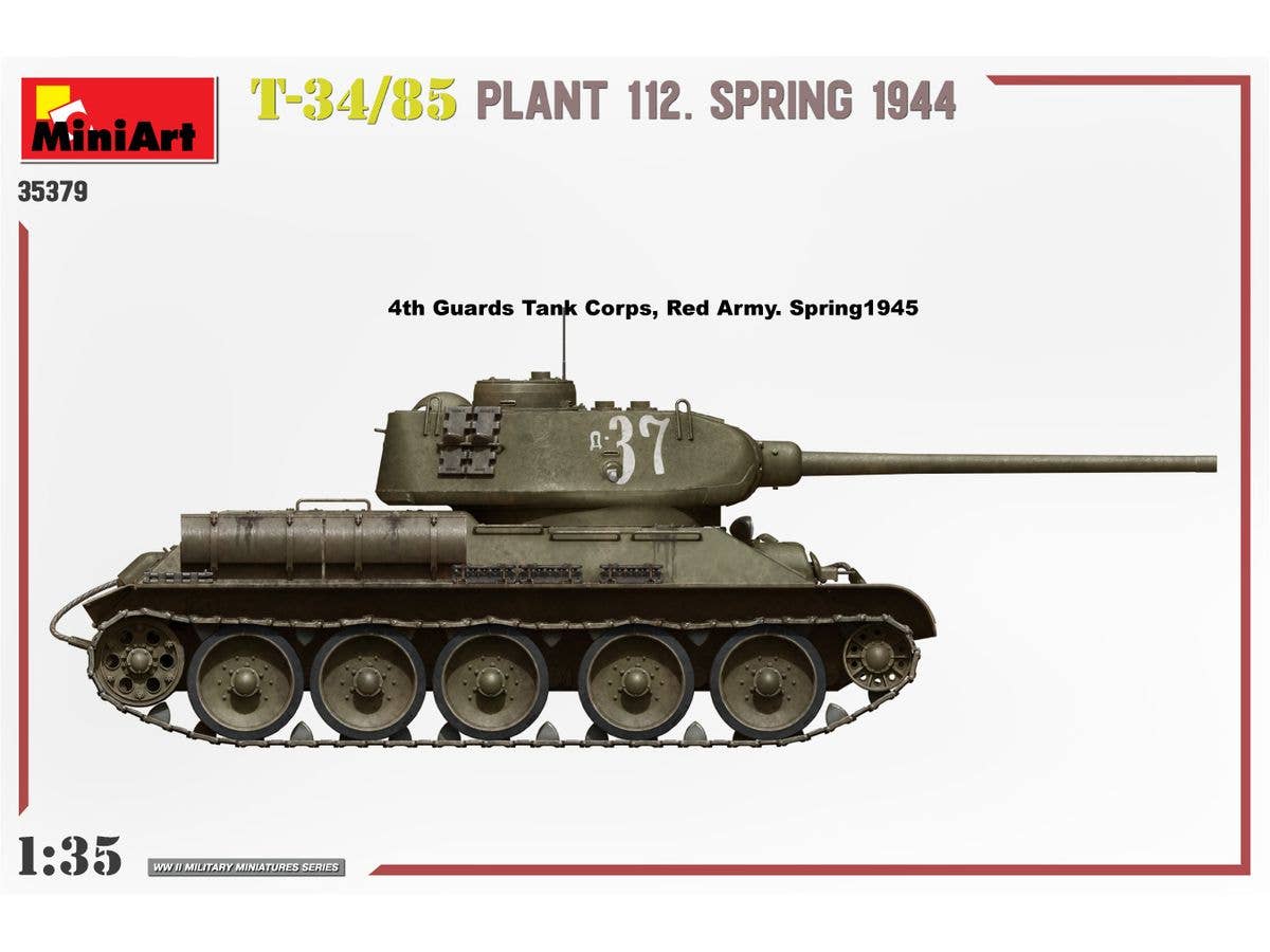 MiniArt 1/35 T-34-85 Plant 112. Spring 1944 | 5905090346579
