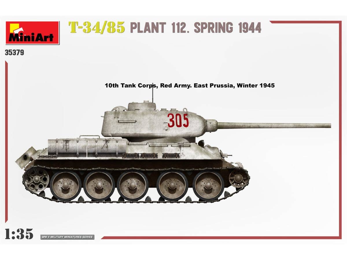 MiniArt 1/35 T-34-85 Plant 112. Spring 1944 | 5905090346579