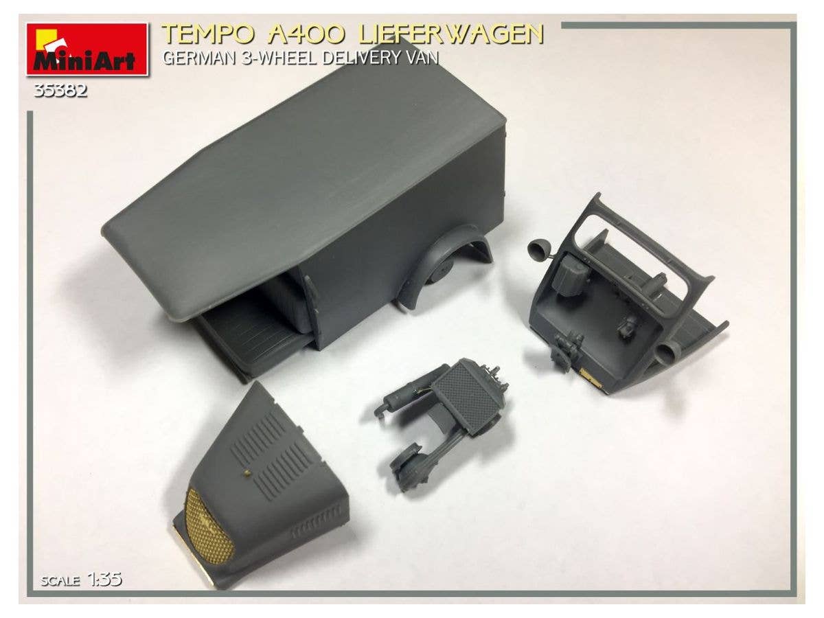 Miniart 1/35 Tempo A400 Lieferwagen. German 3-Wheel Delivery Van | 4820183314383