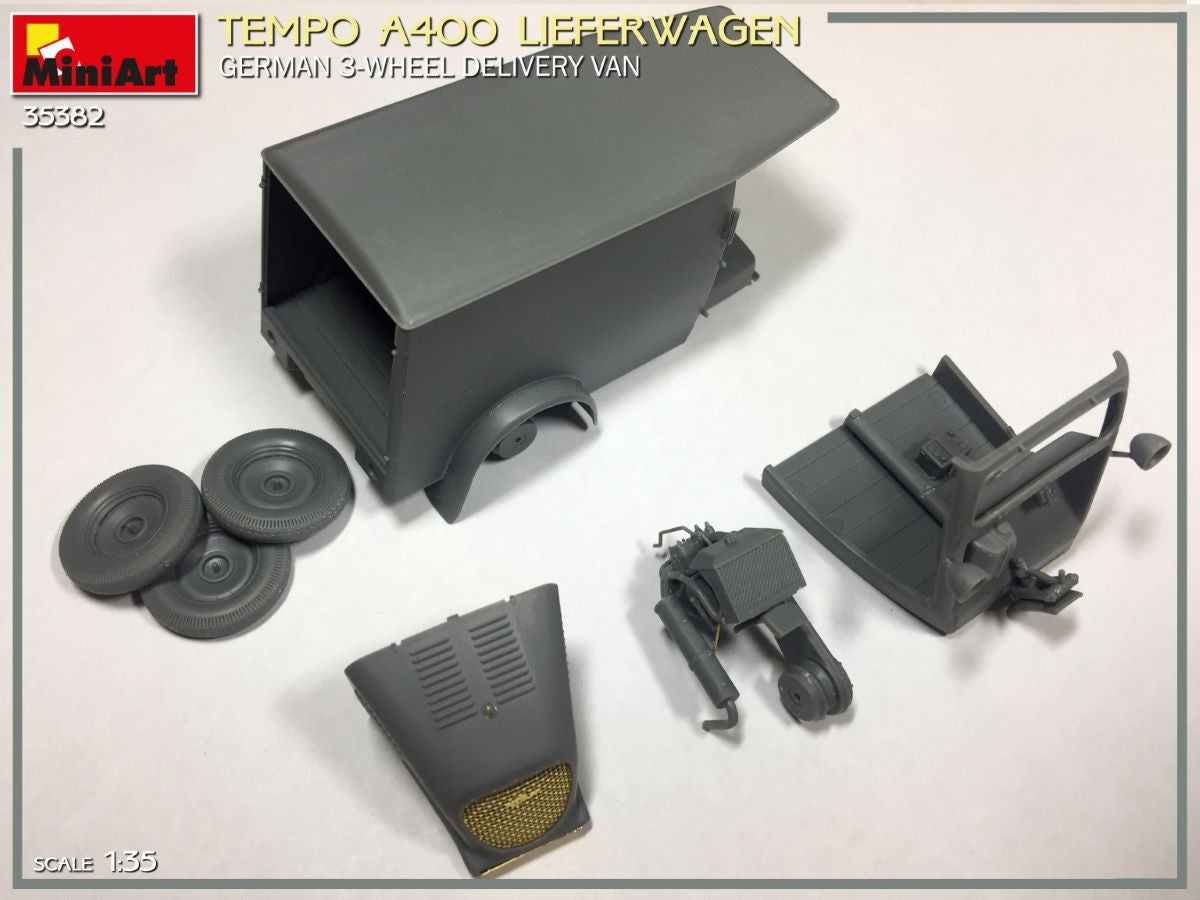 Miniart 1/35 Tempo A400 Lieferwagen. German 3-Wheel Delivery Van | 4820183314383