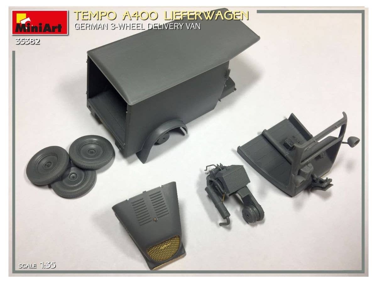 Miniart 1/35 Tempo A400 Lieferwagen. German 3-Wheel Delivery Van | 4820183314383