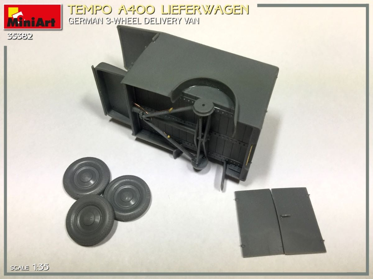Miniart 1/35 Tempo A400 Lieferwagen. German 3-Wheel Delivery Van | 4820183314383