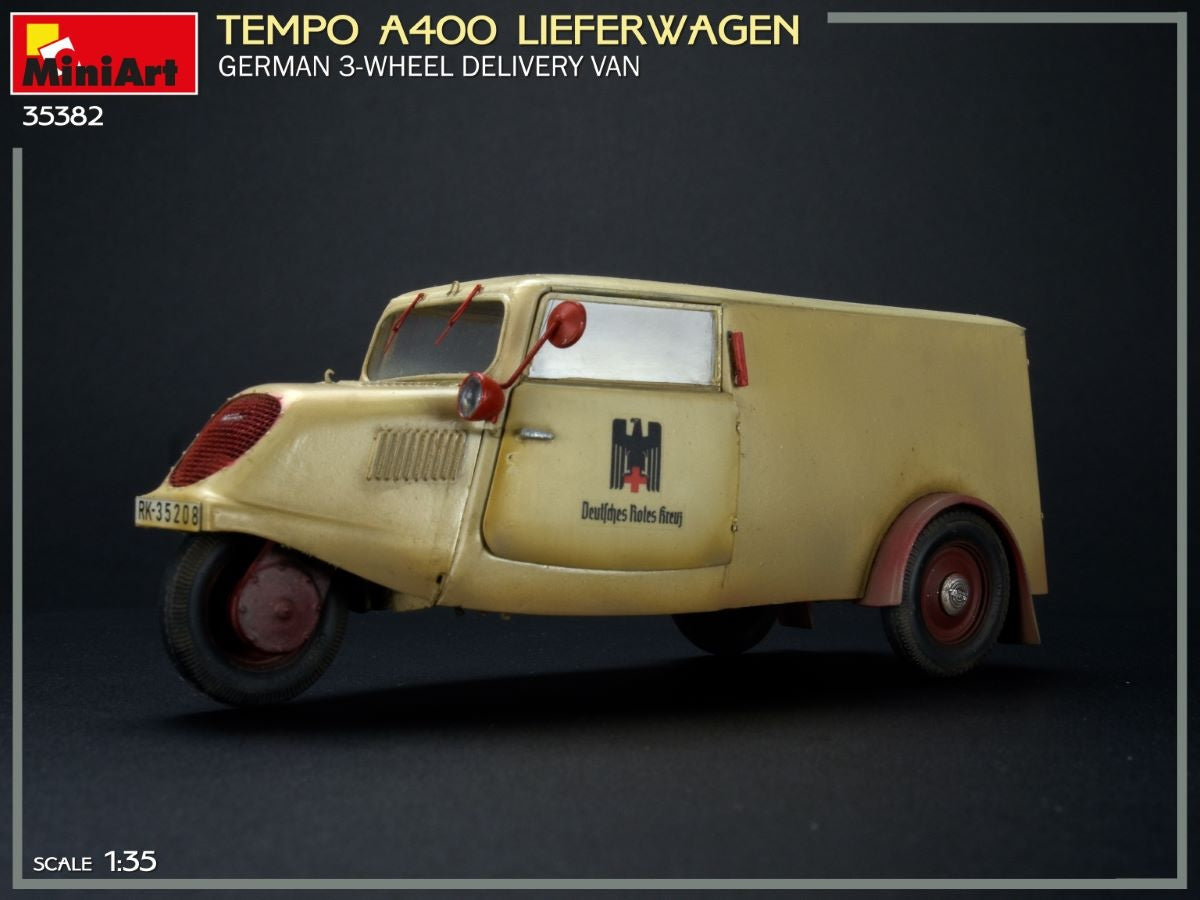 Miniart 1/35 Tempo A400 Lieferwagen. German 3-Wheel Delivery Van | 4820183314383