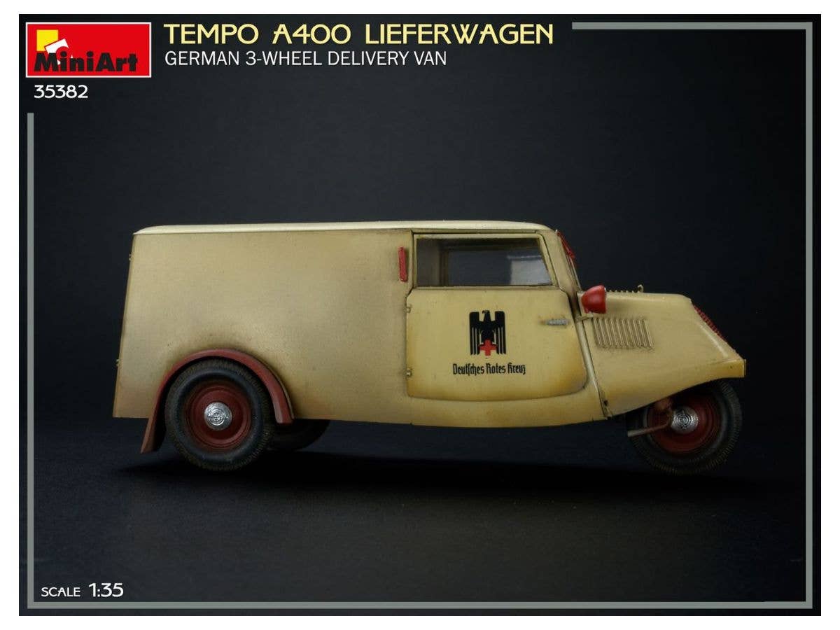 Miniart 1/35 Tempo A400 Lieferwagen. German 3-Wheel Delivery Van | 4820183314383