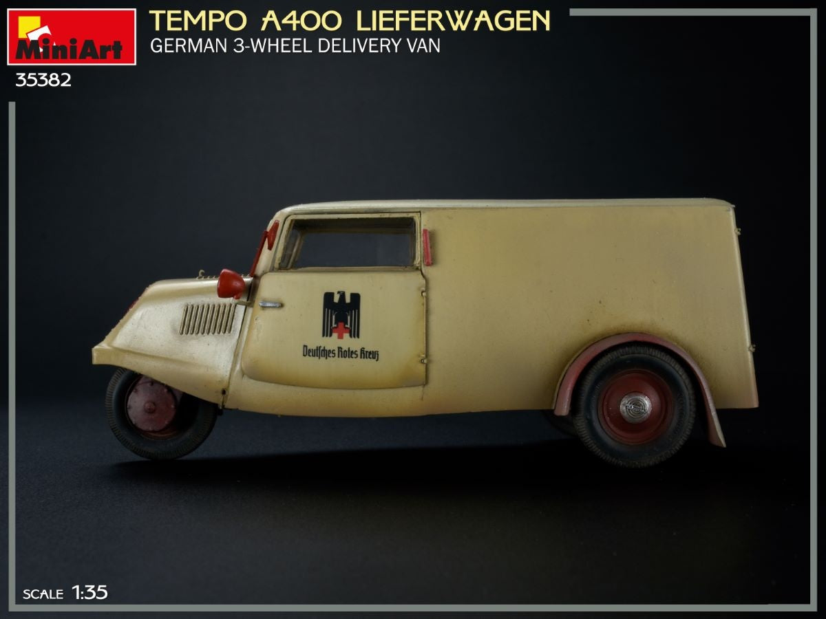Miniart 1/35 Tempo A400 Lieferwagen. German 3-Wheel Delivery Van | 4820183314383