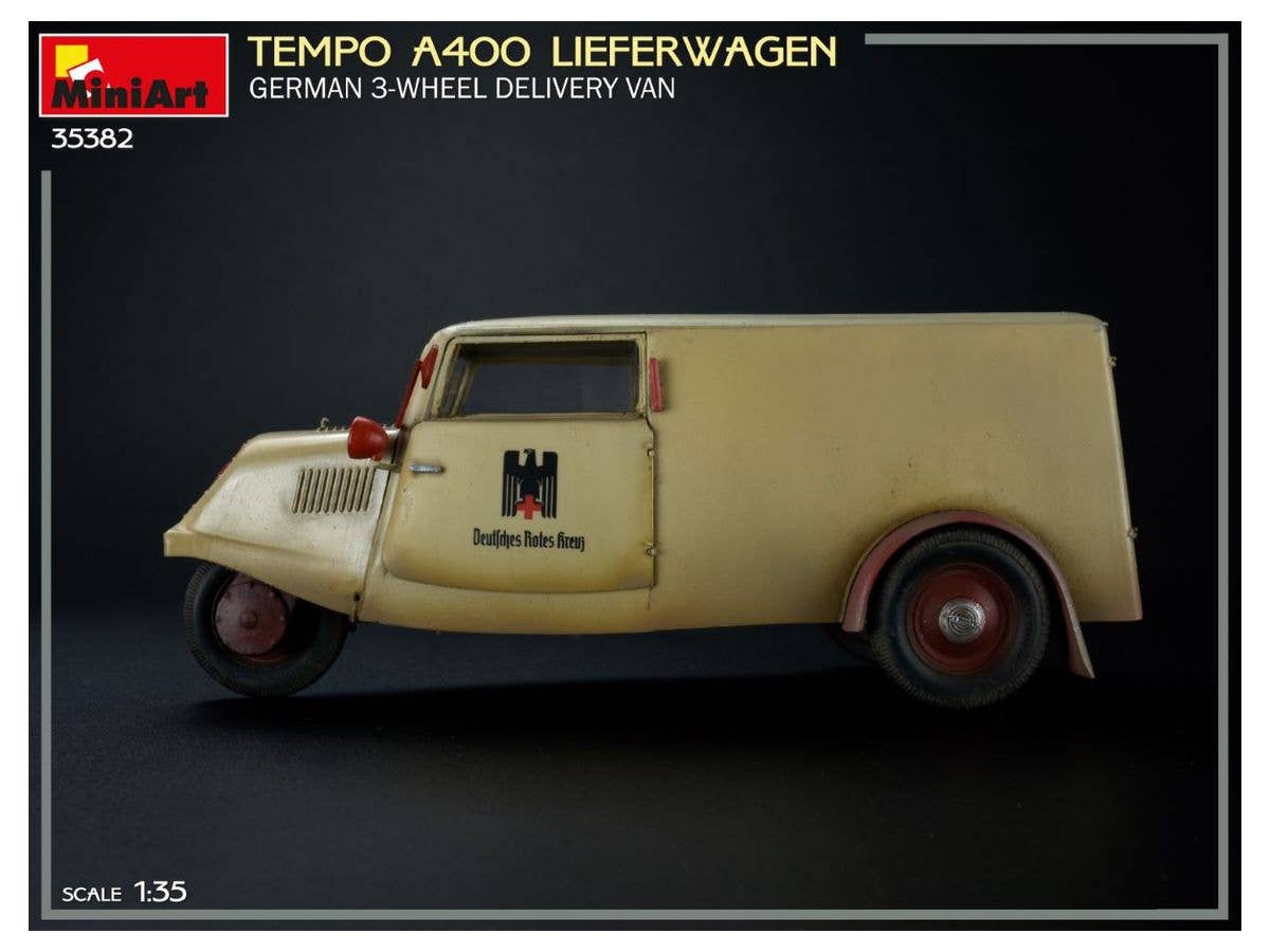 Miniart 1/35 Tempo A400 Lieferwagen. German 3-Wheel Delivery Van | 4820183314383