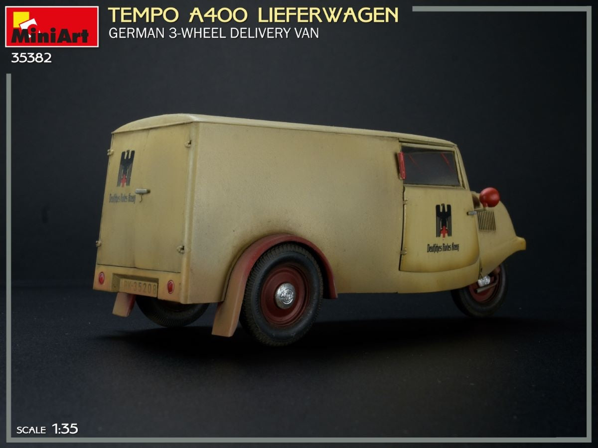 Miniart 1/35 Tempo A400 Lieferwagen. German 3-Wheel Delivery Van | 4820183314383