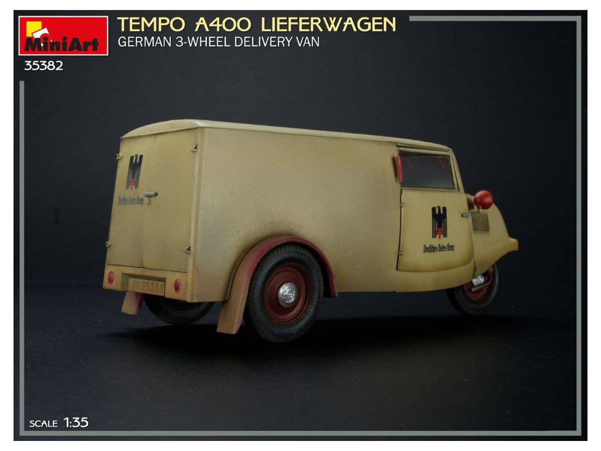 Miniart 1/35 Tempo A400 Lieferwagen. German 3-Wheel Delivery Van | 4820183314383