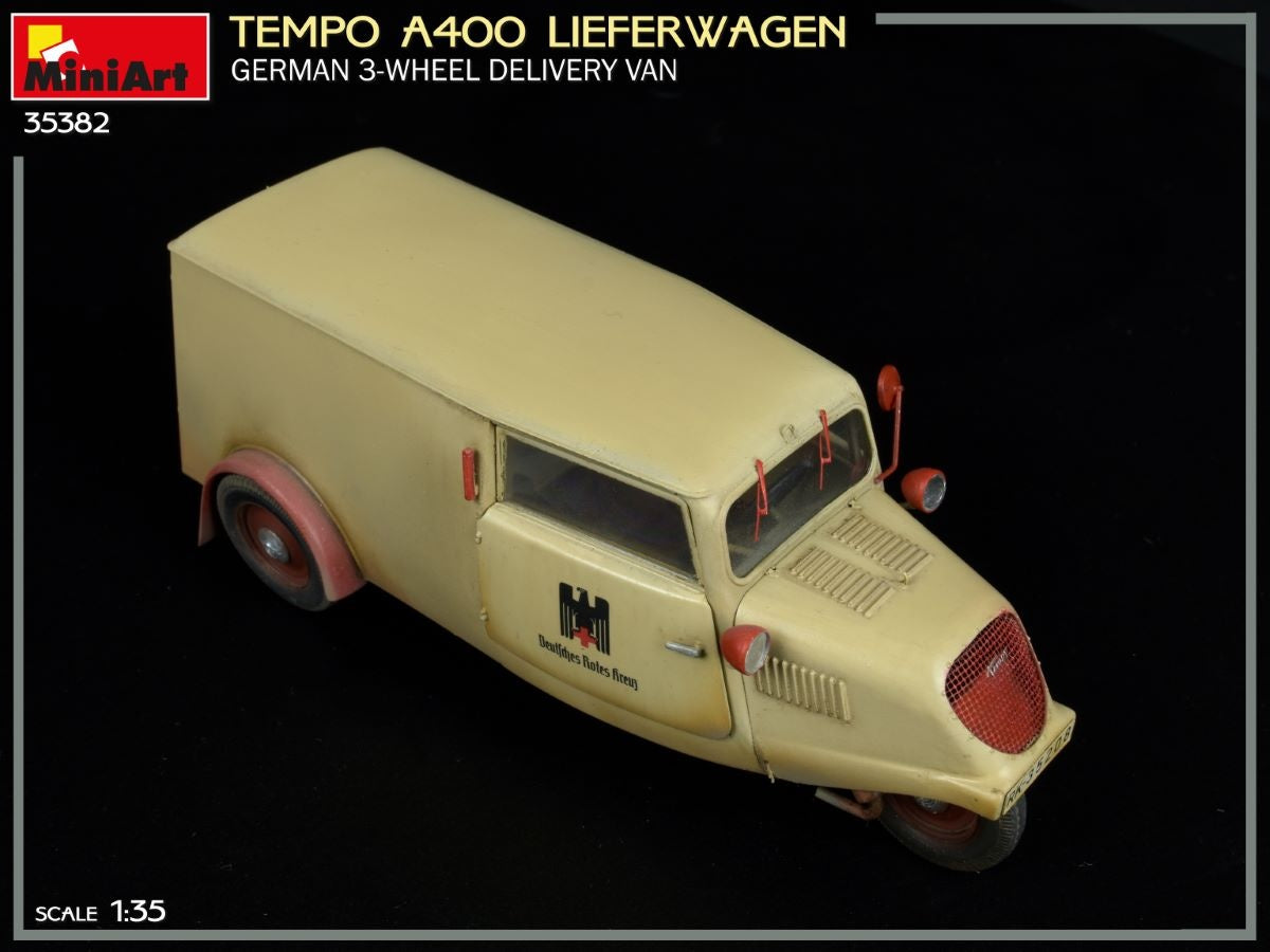 Miniart 1/35 Tempo A400 Lieferwagen. German 3-Wheel Delivery Van | 4820183314383