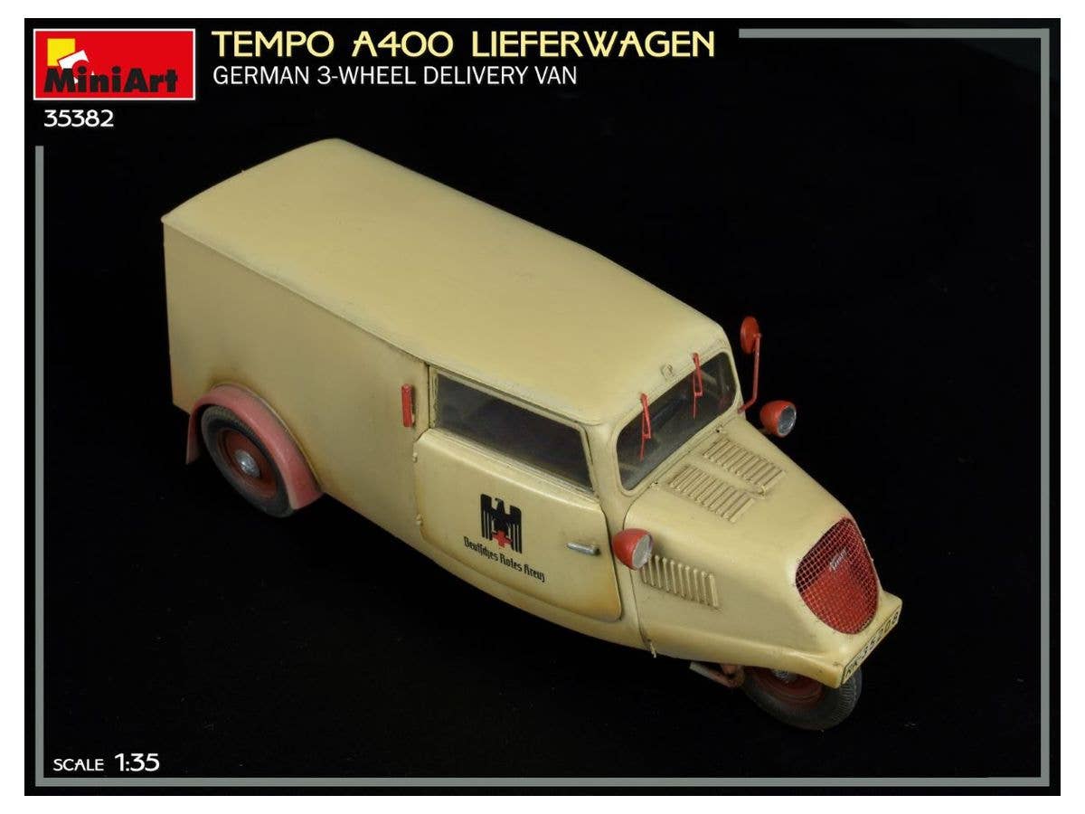 Miniart 1/35 Tempo A400 Lieferwagen. German 3-Wheel Delivery Van | 4820183314383