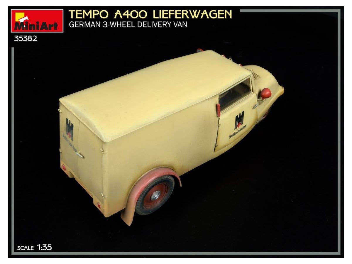 Miniart 1/35 Tempo A400 Lieferwagen. German 3-Wheel Delivery Van | 4820183314383