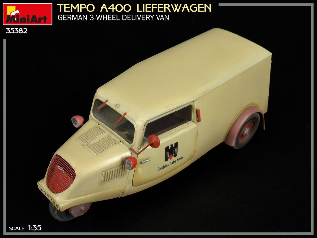 Miniart 1/35 Tempo A400 Lieferwagen. German 3-Wheel Delivery Van | 4820183314383