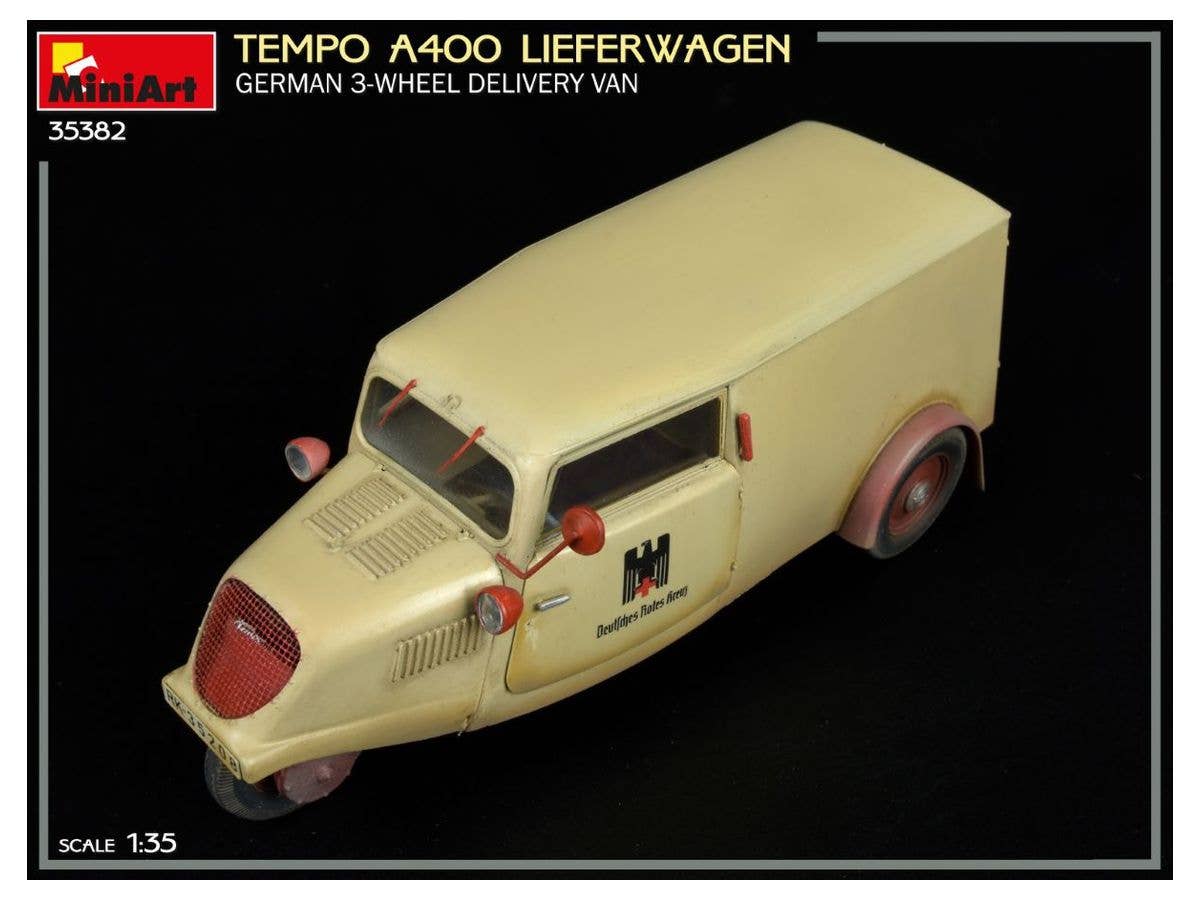 Miniart 1/35 Tempo A400 Lieferwagen. German 3-Wheel Delivery Van | 4820183314383