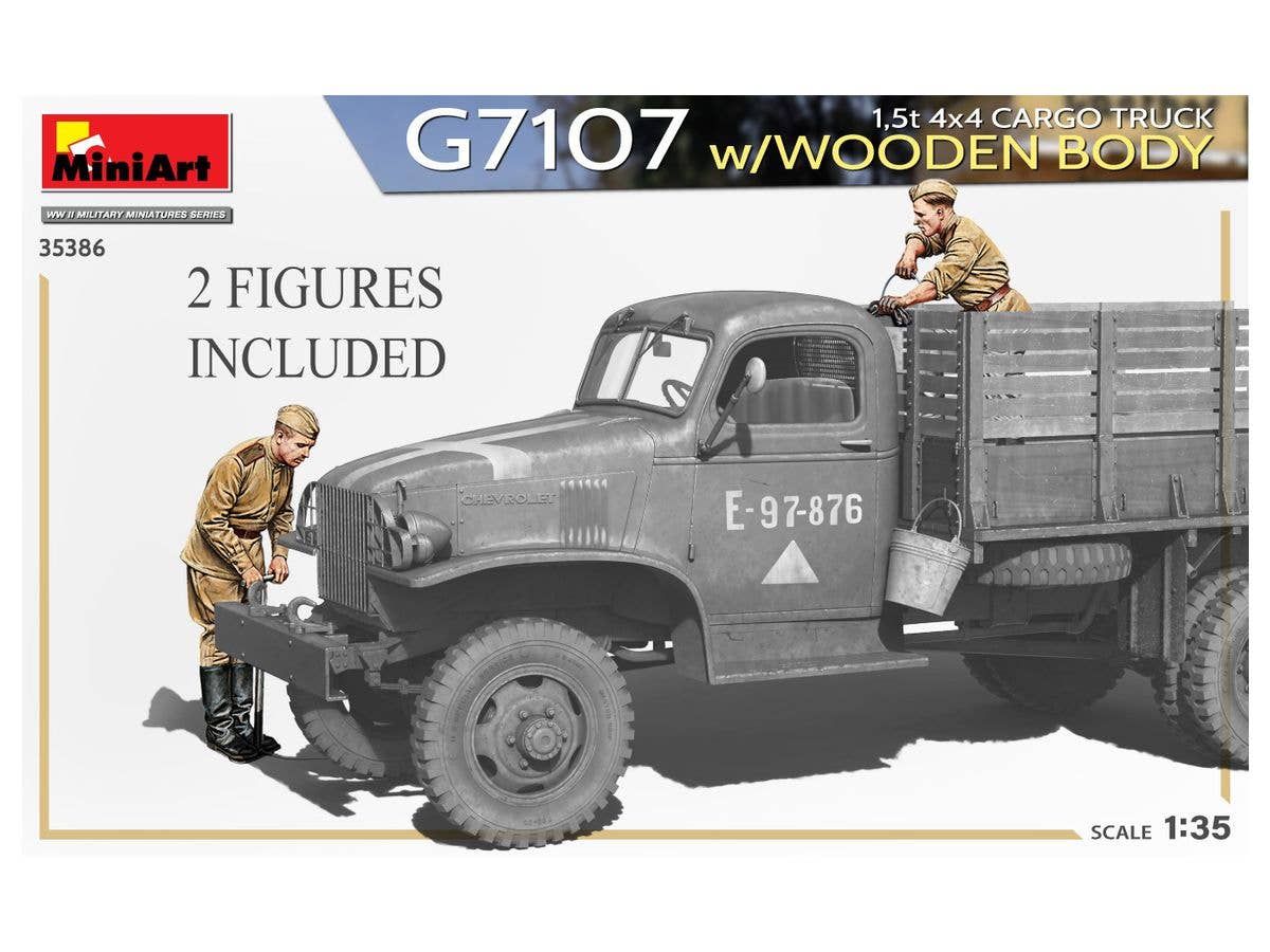 Miniart 1/35 1,5t 4x4 G7107 Cargo Truck w/Wooden Body | 4820183314604