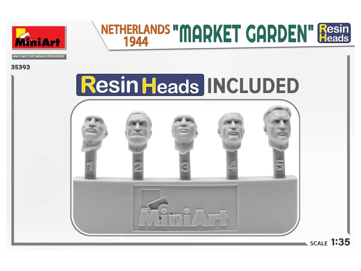 Miniart 1/35 Market Garden (Netherlands 1944) Resin Heads | 4820183314536