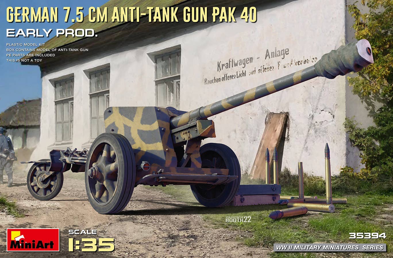 MiniArt 1/35 German 7.5cm Anti-Tank Gun PaK 40. Early Prod Vehicle kits | 5905090346210
