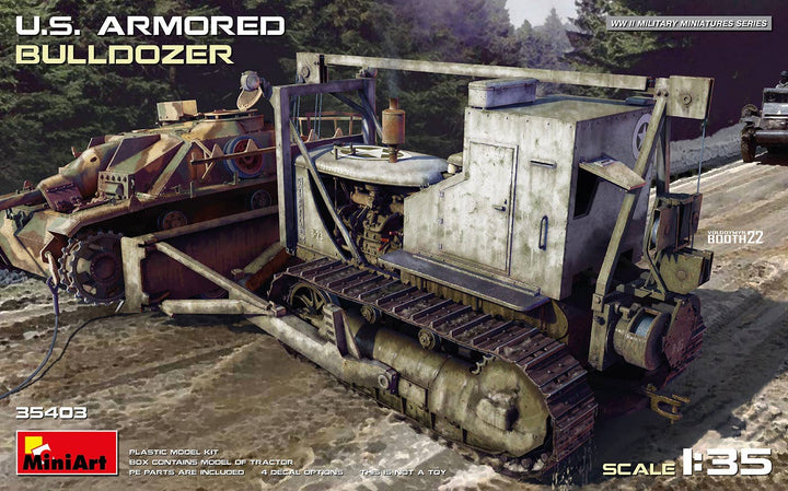 MiniArt 1/35 U.S. Armored Bulldozer, Vehicle | 5905090346241