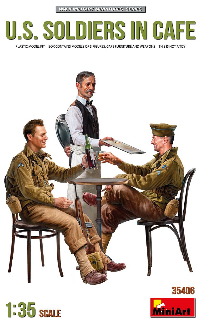 MiniArt 1/35 U.S. Soldiers in Cafe | 5905090346258