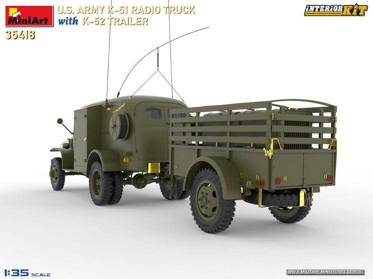 MiniArt 1/35 US Army K-51 Radio Truck with K-52 Trailer. Interior Kit | 5905937497297
