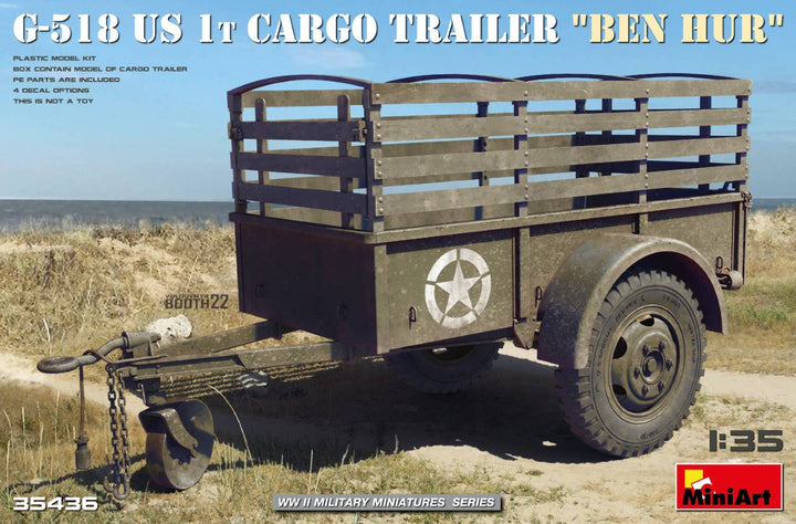 MiniArt 1/35 G-518 US 1T CARGO TRAILER "BEN HUR" | 5905090346838