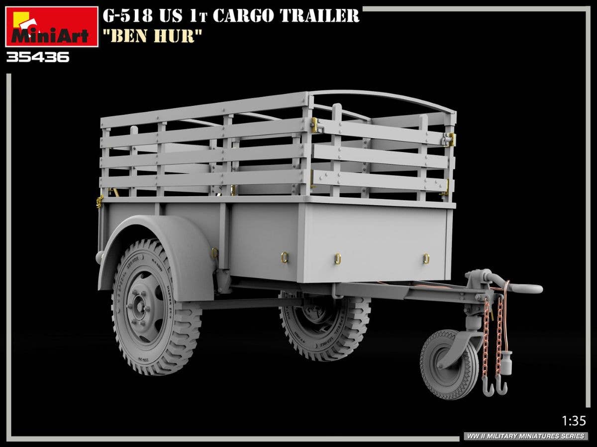 MiniArt 1/35 G-518 US 1T CARGO TRAILER "BEN HUR" | 5905090346838