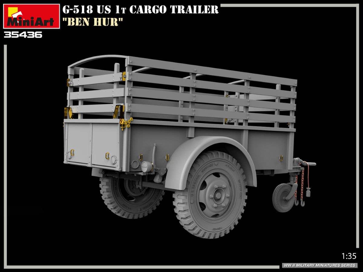 MiniArt 1/35 G-518 US 1T CARGO TRAILER "BEN HUR" | 5905090346838