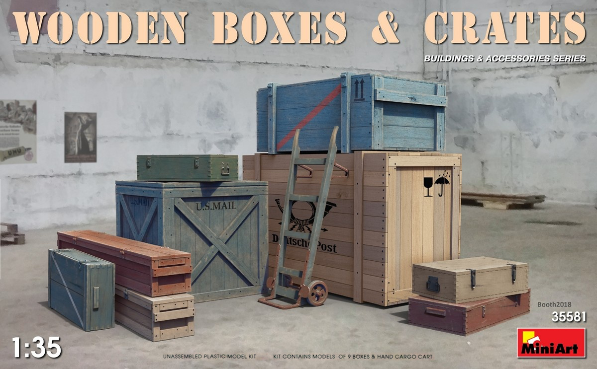 MiniArt 1/35 Wooden Boxes & Crates | 4820183311849
