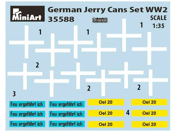 MiniArt German Jerry Cans Set WW2 (1/35) | 4820183312037