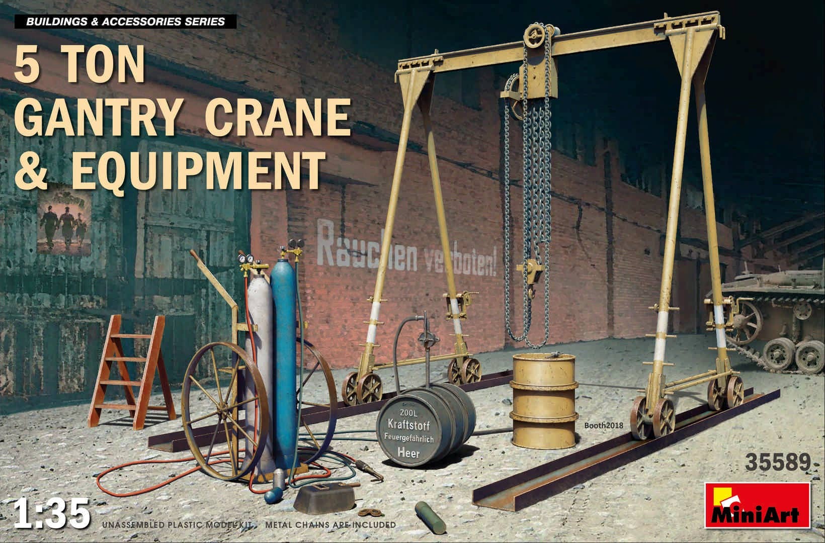 MiniArt 1/35 5 Ton Gantry Crane & Equipment | 4820183312129