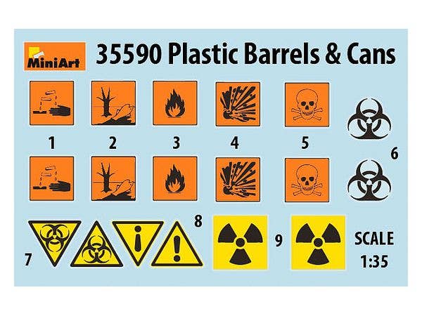 Miniart 1/35 Plastic Barrels & Cans | 4820183312310