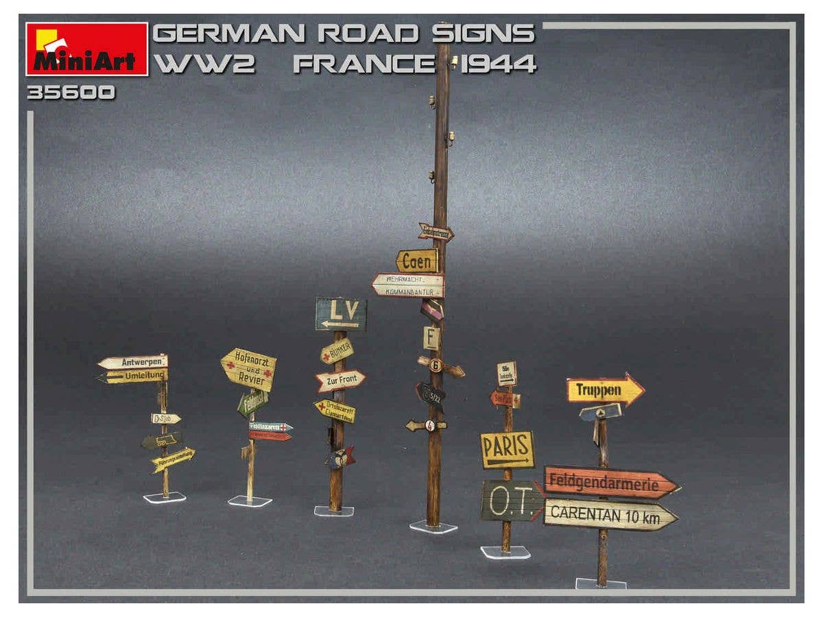 MiniArt German Road Signs WW2 (France 1944) | 4820183312235