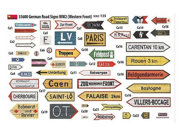 MiniArt German Road Signs WW2 (France 1944) | 4820183312235