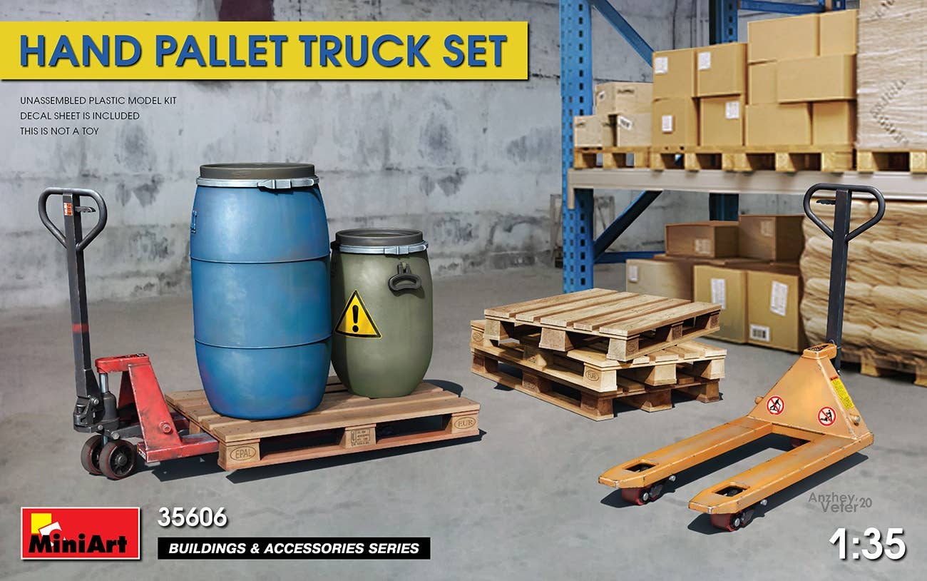 MiniArt 1/35 HAND PALLET TRUCK SET | 4820183313072