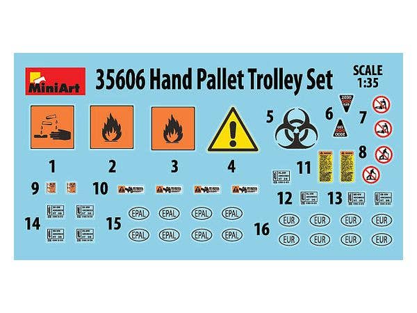 MiniArt 1/35 HAND PALLET TRUCK SET | 4820183313072