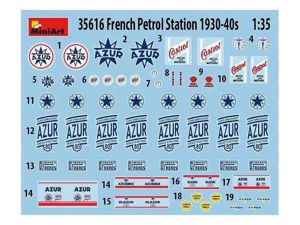 MiniArt 1/35 French Petrol Station 1930-40S | 4820183313164