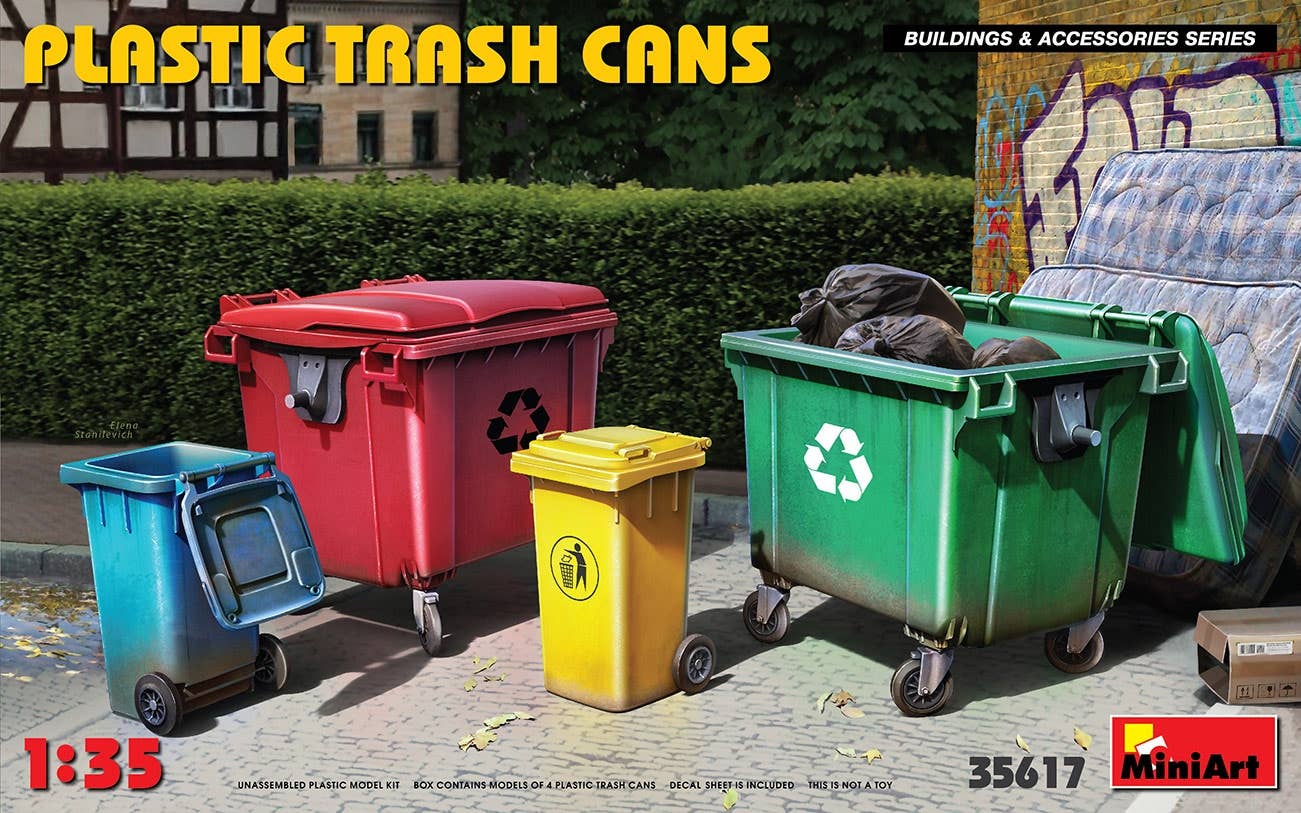 Miniart 1/35 Plastic Trash Cans | 4820183313836