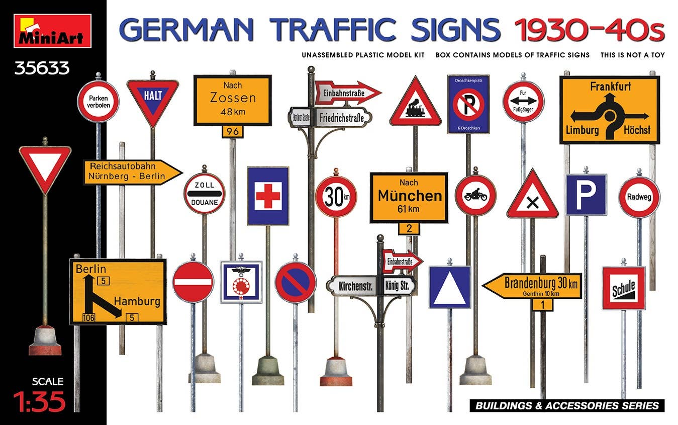 MiniArt 1/35 German Traffic Signs 1930-40's | 4820183314307