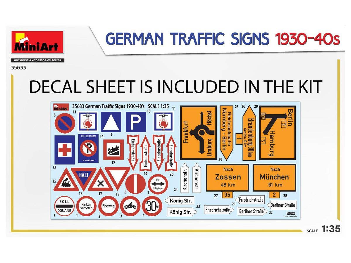 MiniArt 1/35 German Traffic Signs 1930-40's | 4820183314307