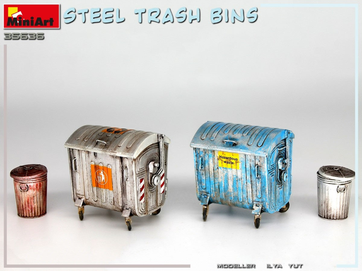 MiniArt 1/35 Steel Trash Bins | 4820183314116