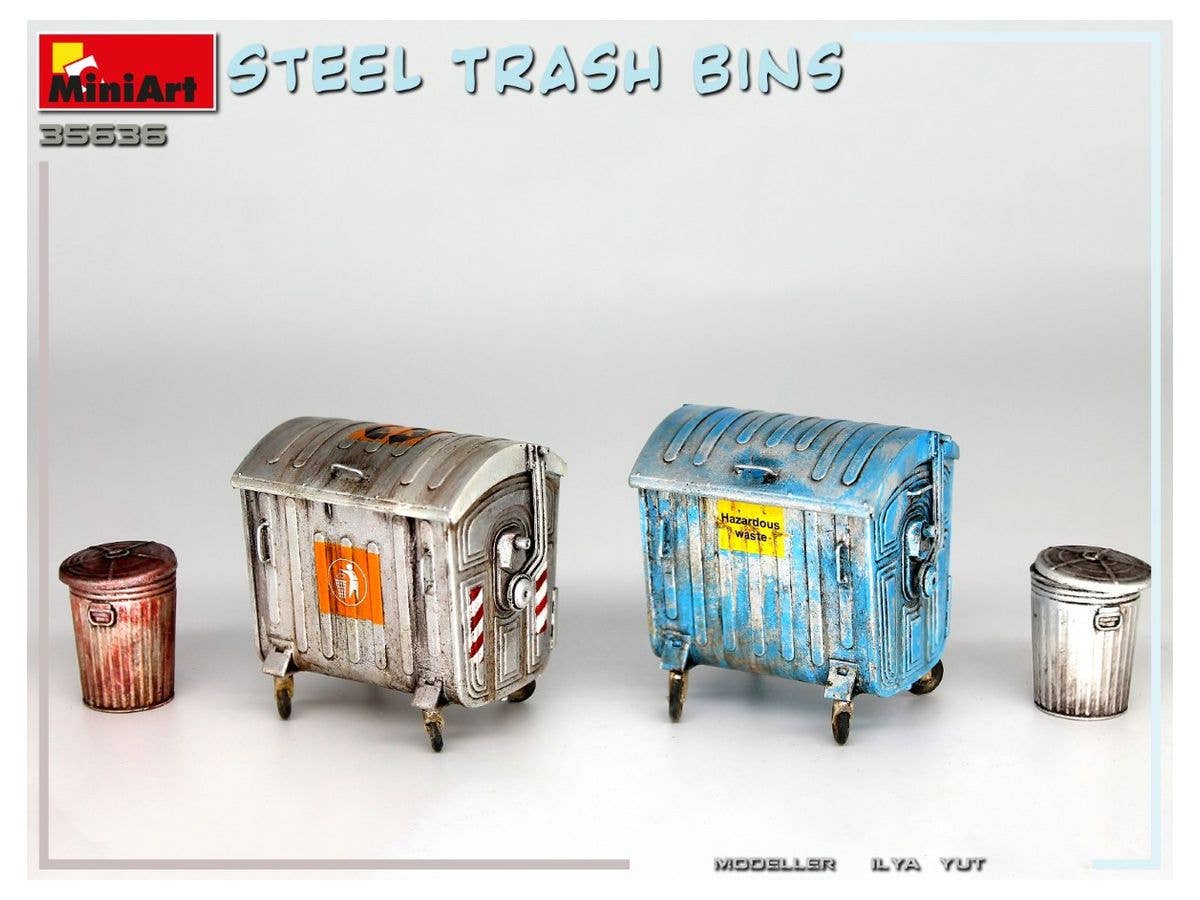 MiniArt 1/35 Steel Trash Bins | 4820183314116
