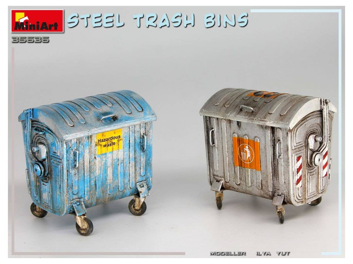 MiniArt 1/35 Steel Trash Bins | 4820183314116
