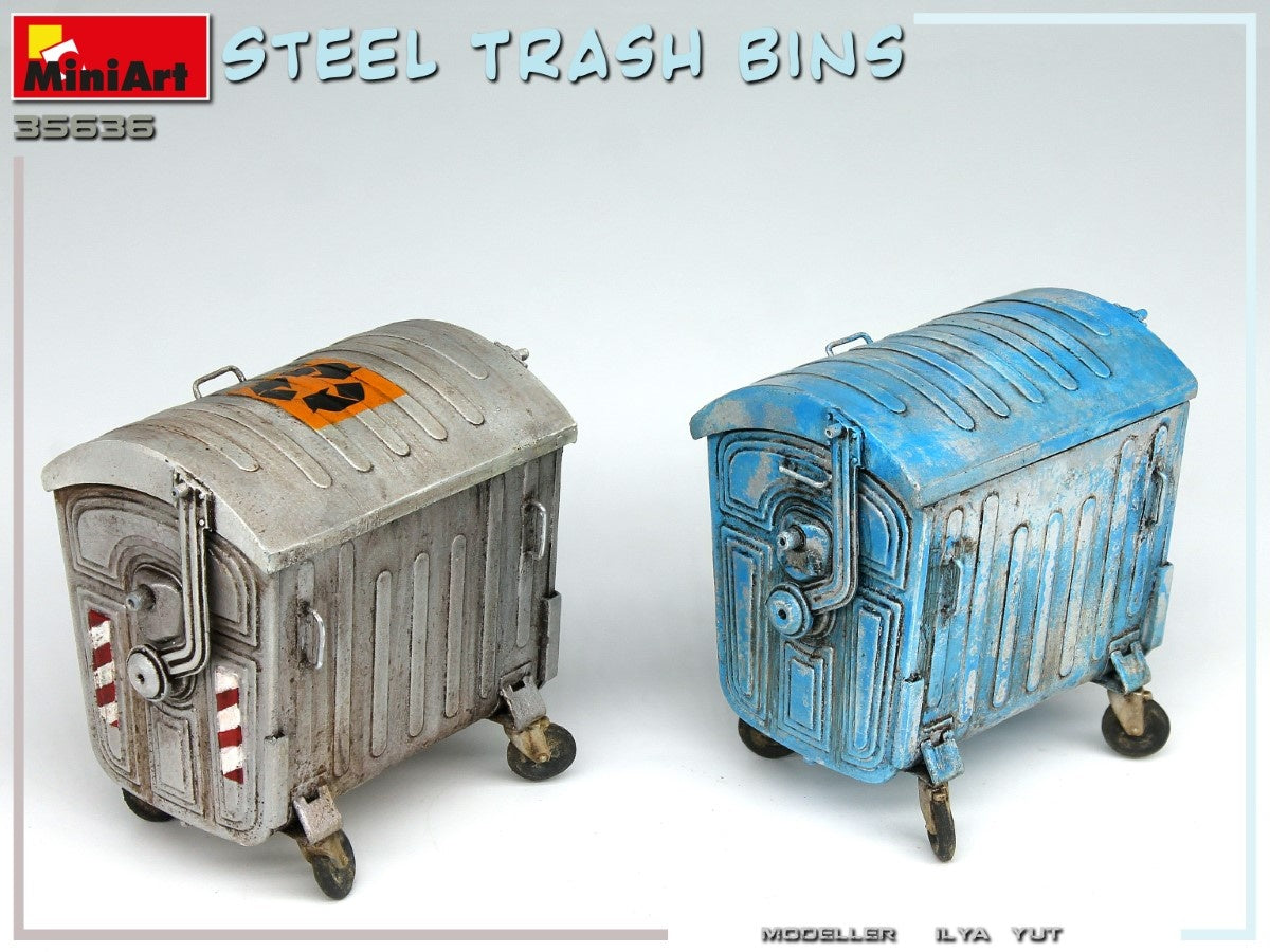 MiniArt 1/35 Steel Trash Bins | 4820183314116