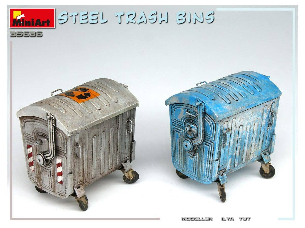 MiniArt 1/35 Steel Trash Bins | 4820183314116
