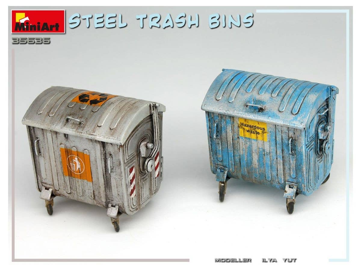 MiniArt 1/35 Steel Trash Bins | 4820183314116
