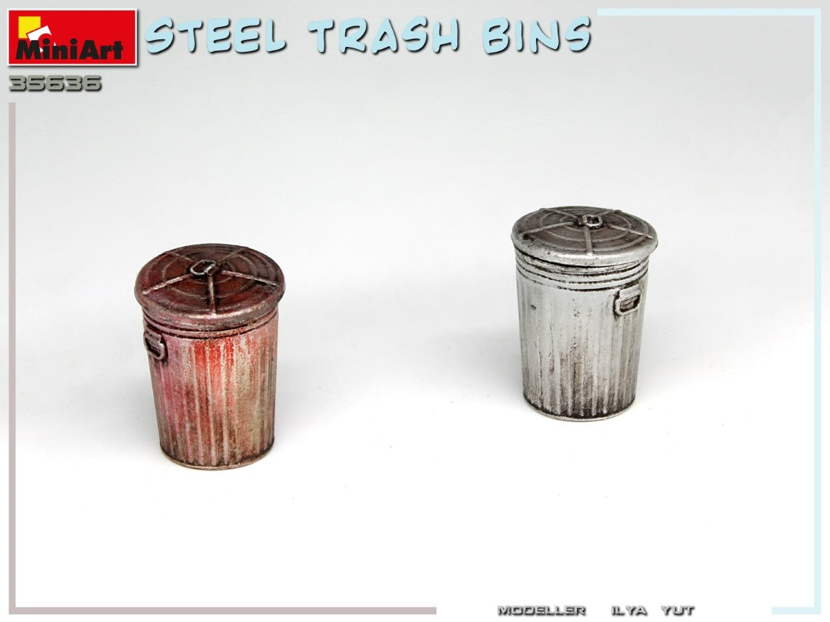 MiniArt 1/35 Steel Trash Bins | 4820183314116